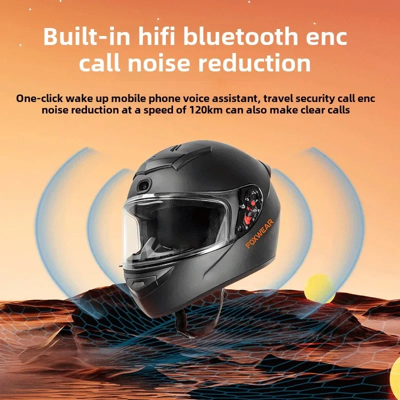 AI Intelligence หมวกกันน็อคมอเ - Full Face Motorcycle Helmet With Bluetooth บทวิจารณ์และราคา