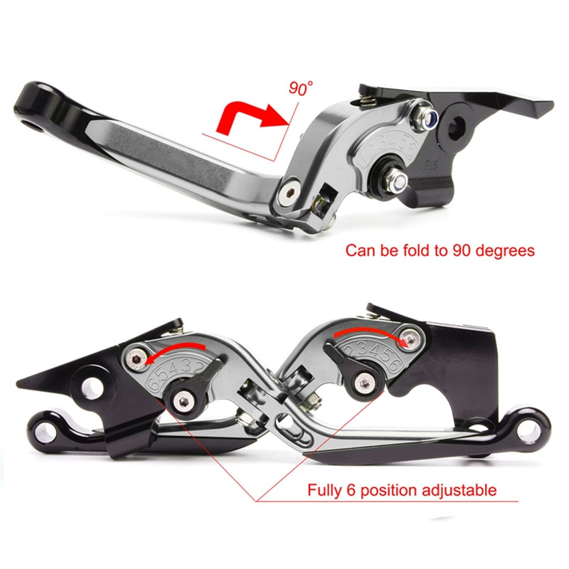สำหรับ MT-07 FZ-07 MT 07 FZ07  - Cnc Aluminum Adjustable Brake Clutch Levers บทวิจารณ์และราคา
