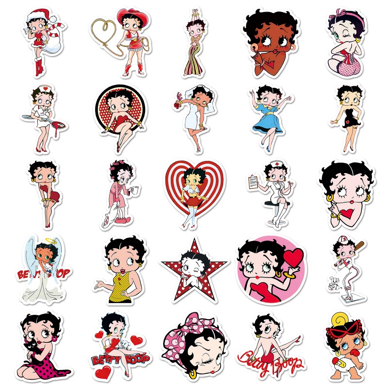 สติกเกอร์เบตตี้ บูป 50 ชิ้น สี - Atv Parts บทวิจารณ์และราคา