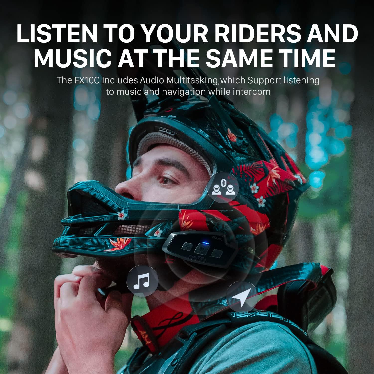 Fodsports FX 10C รถจักรยานยนต์ - Full Face Motorcycle Helmet With Bluetooth บทวิจารณ์และราคา